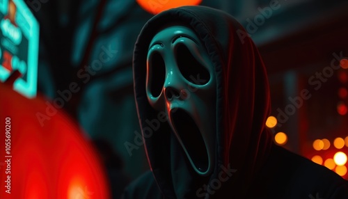 Chilling halloween fright the iconic ghostly mask
