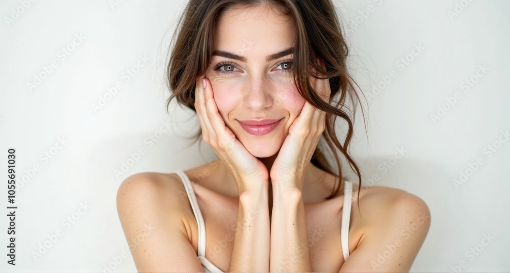 A Syrian woman with fair skin and a gentle smile A Syrian woman with fair skin and a gentle smile