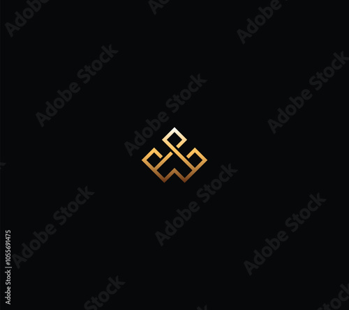 Crown Letter W Paw logo design with rectangle shape of design, minimal logo design idea. 