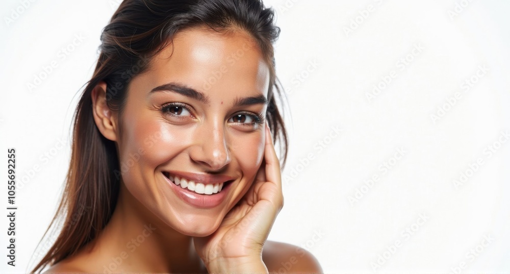 A Nicaraguan woman with warm skin tones and a friendly smile A Nicaraguan woman with warm skin tones and a friendly smile