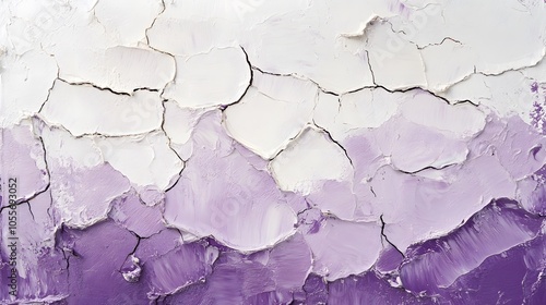 Wallpaper Mural Art, Oil Painting, Thick and Cracked, White and Purple, Abstract Image, Texture, Pattern Background, Wallpaper, Smartphone Cover and Screen, PC, Laptop, 9:16 and 16:9 Format Torontodigital.ca