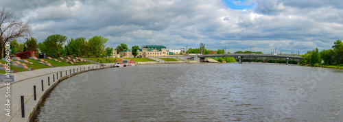 Panorama of the Sura River embankment. Penza, Russia photo