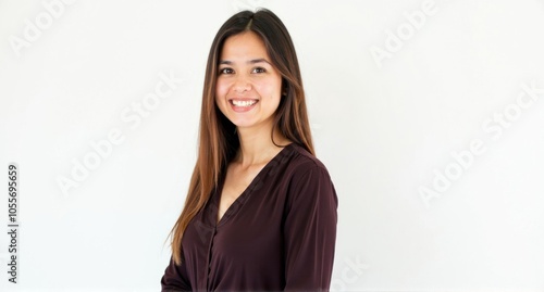 An Uzbek woman with expressive eyes and a kind smile