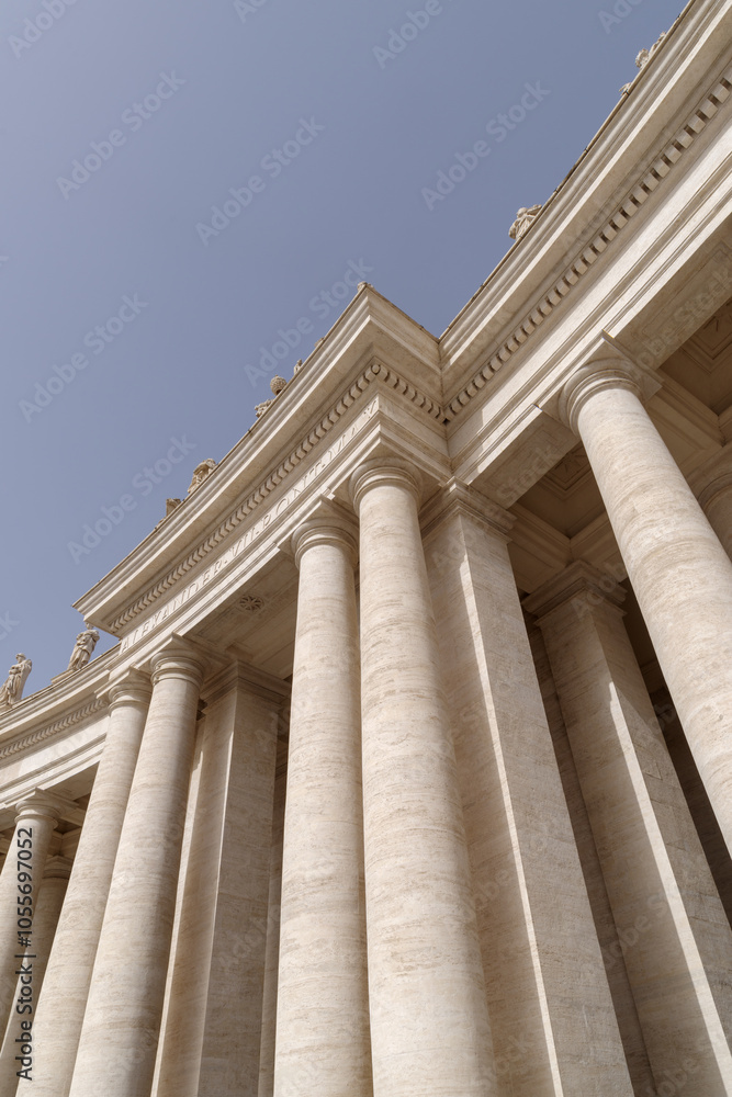 Bernini's Colonnade next to St. Peter's Basilica in the Vatican City Bernini's Colonnade next to St. Peter's Basilica in the Vatican City