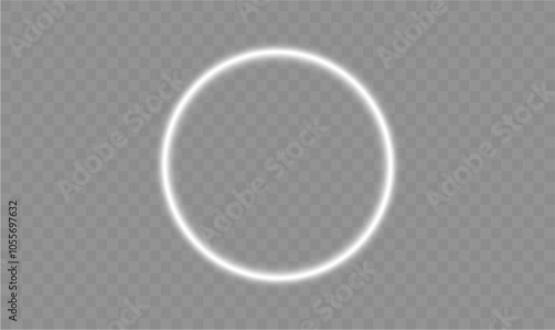 Light circle white swirl. Curved white line light effect. Darkening of the moon. Flash vector semicircle and spark light effect. Podium, radial platform.	