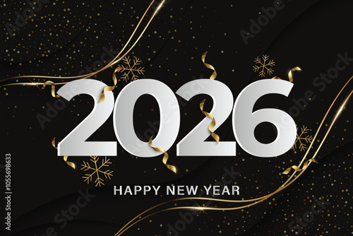 happy new year 2026 luxury background