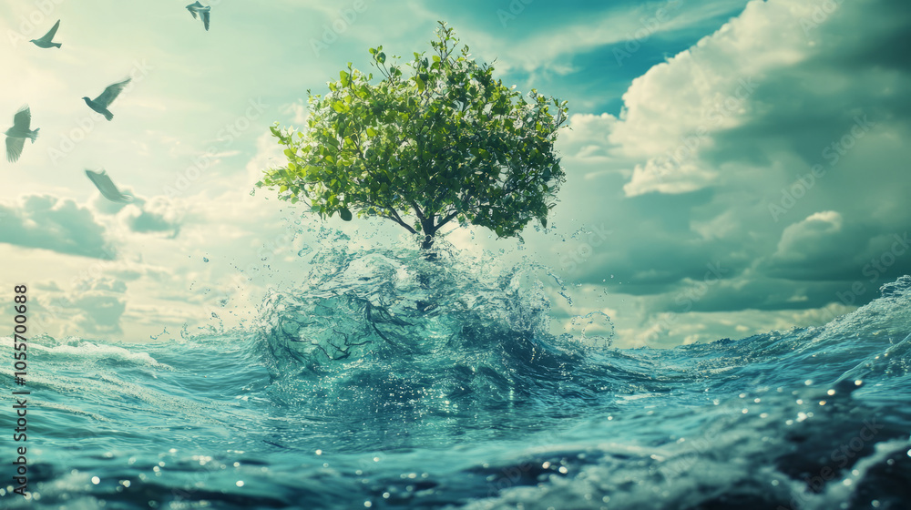 Fototapeta premium A purpose-driven branding campaign highlighting a company's commitment to social or environmental causes, using powerful imagery and messaging
