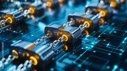 Blockchain transparency marketing, showcasing a product's entire supply chain from sourcing to delivery, ensuring ethical and transparent business practices