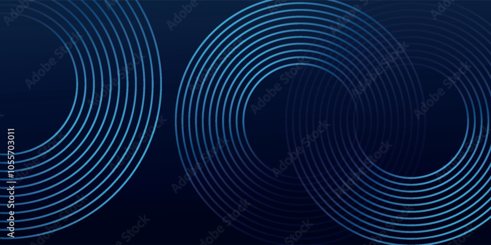 Abstract blue glowing geometric lines on dark blue background. Modern shiny blue circle lines pattern. Futuristic technology concept. Suit for cover, poster Abstract blue glowing geometric lines on dark blue background. Modern shiny blue circle lines pattern. Futuristic technology concept. Suit for cover, poster
