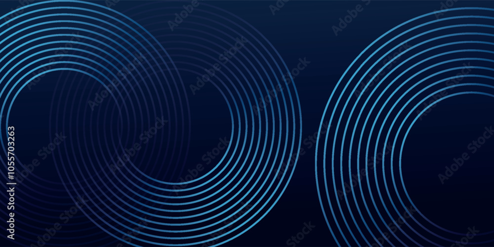 Abstract blue glowing geometric lines on dark blue background. Modern shiny blue circle lines pattern. Futuristic technology concept. Suit for cover, poster Abstract blue glowing geometric lines on dark blue background. Modern shiny blue circle lines pattern. Futuristic technology concept. Suit for cover, poster