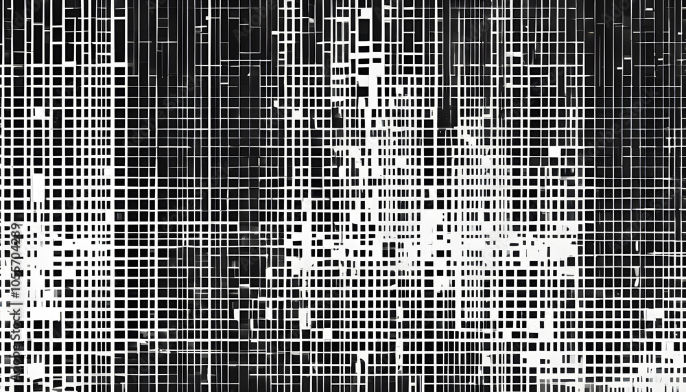 Black and white square pixel pattern background gives a modern technological world atmosphere. Black and white square pixel pattern background gives a modern technological world atmosphere.