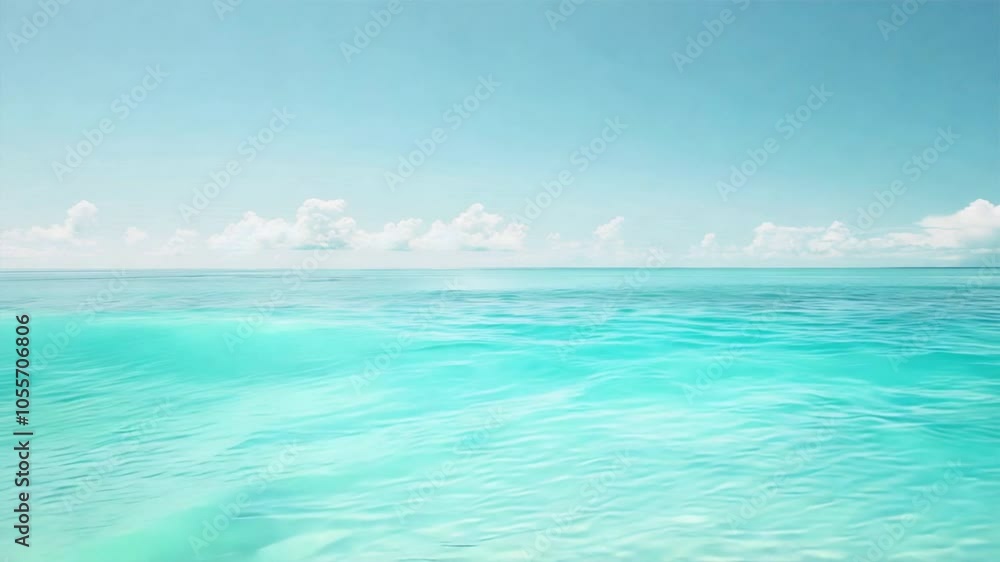 Serene ocean view with turquoise waters and soft clouds in sky creates tranquil atmosphere, where calm waves reflect beautiful blue colors of sea, inviting relaxation. Serene ocean view with turquoise waters and soft clouds in sky creates tranquil atmosphere, where calm waves reflect beautiful blue colors of sea, inviting relaxation.