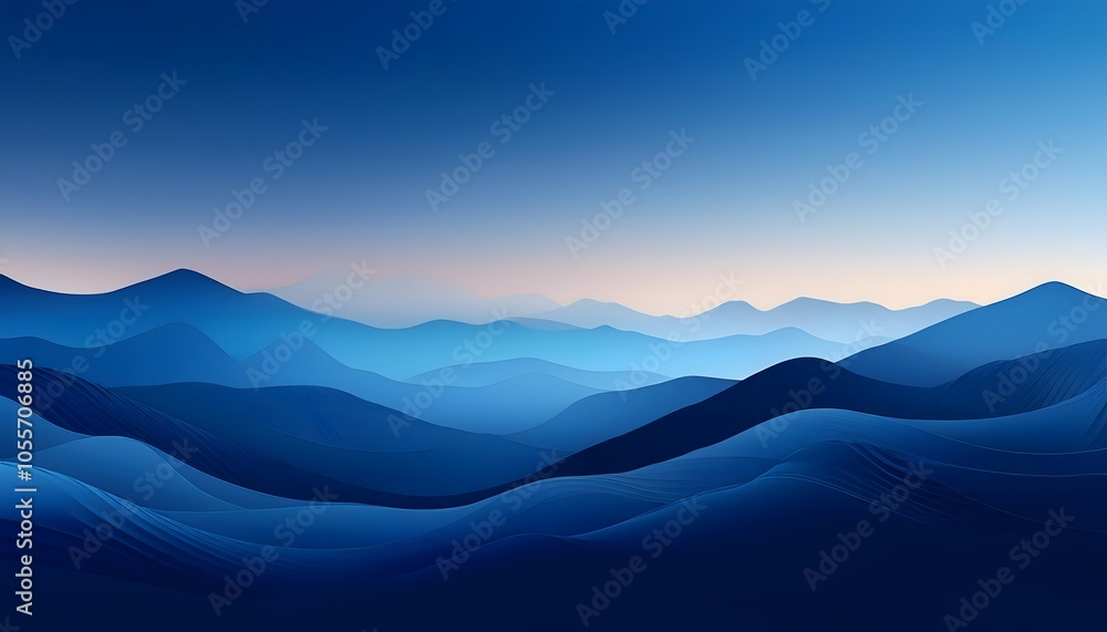 Obraz premium A gradient color layer design, where each layer subtly transitions from deep indigo