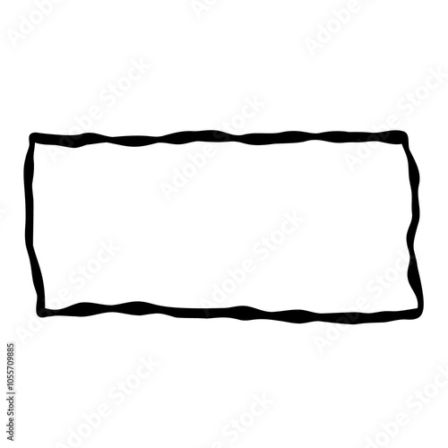 Wallpaper Mural Outline hand painted frame doodle PNG isolated shape. Hand drawn line shape. Simple stroke grunge icon. Minimalist cartoon playful shape logo Torontodigital.ca