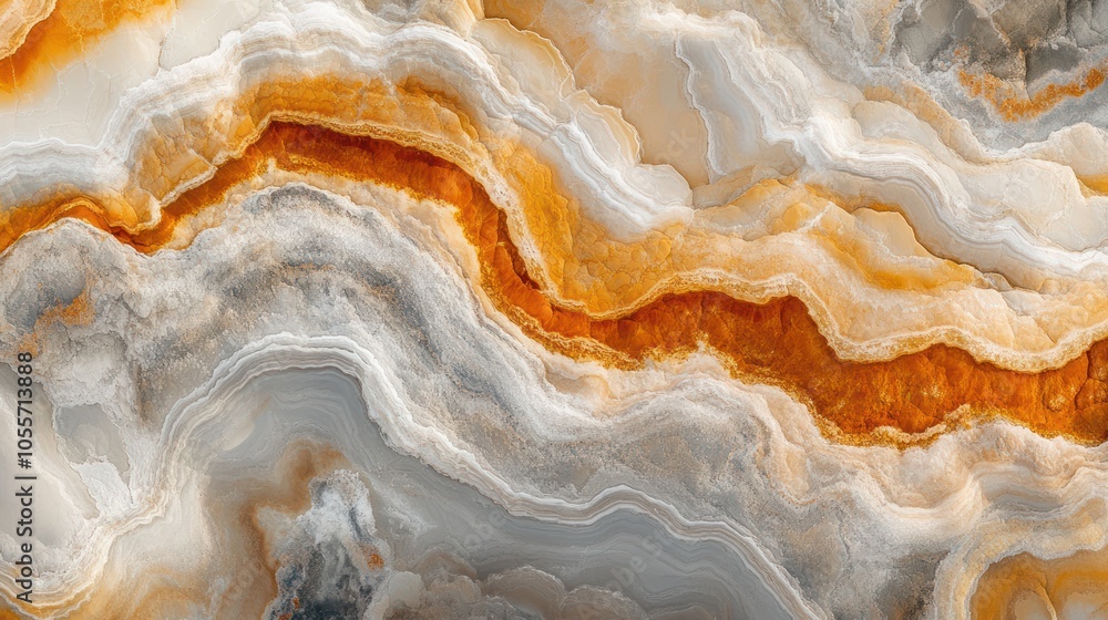 Abstract background with white, orange, and grey swirls in a marble pattern. Abstract background with white, orange, and grey swirls in a marble pattern.