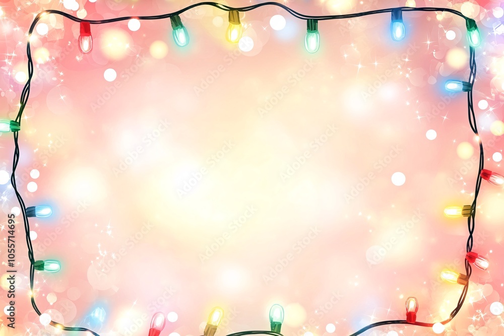 Fototapeta premium Cheerful Colorful Light Frame with Glowing Background