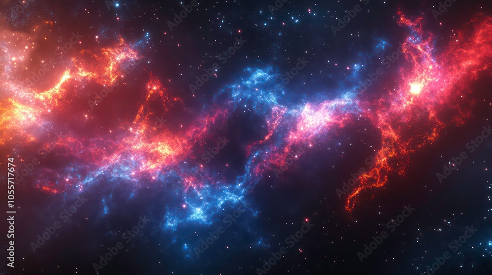 A vibrant depiction of a cosmic nebula in deep space, showcasing swirling colors and stars. A vibrant depiction of a cosmic nebula in deep space, showcasing swirling colors and stars.