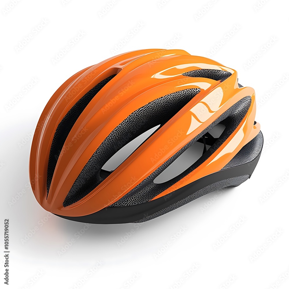 A bicycle helmet on a white background. A bicycle helmet on a white background.