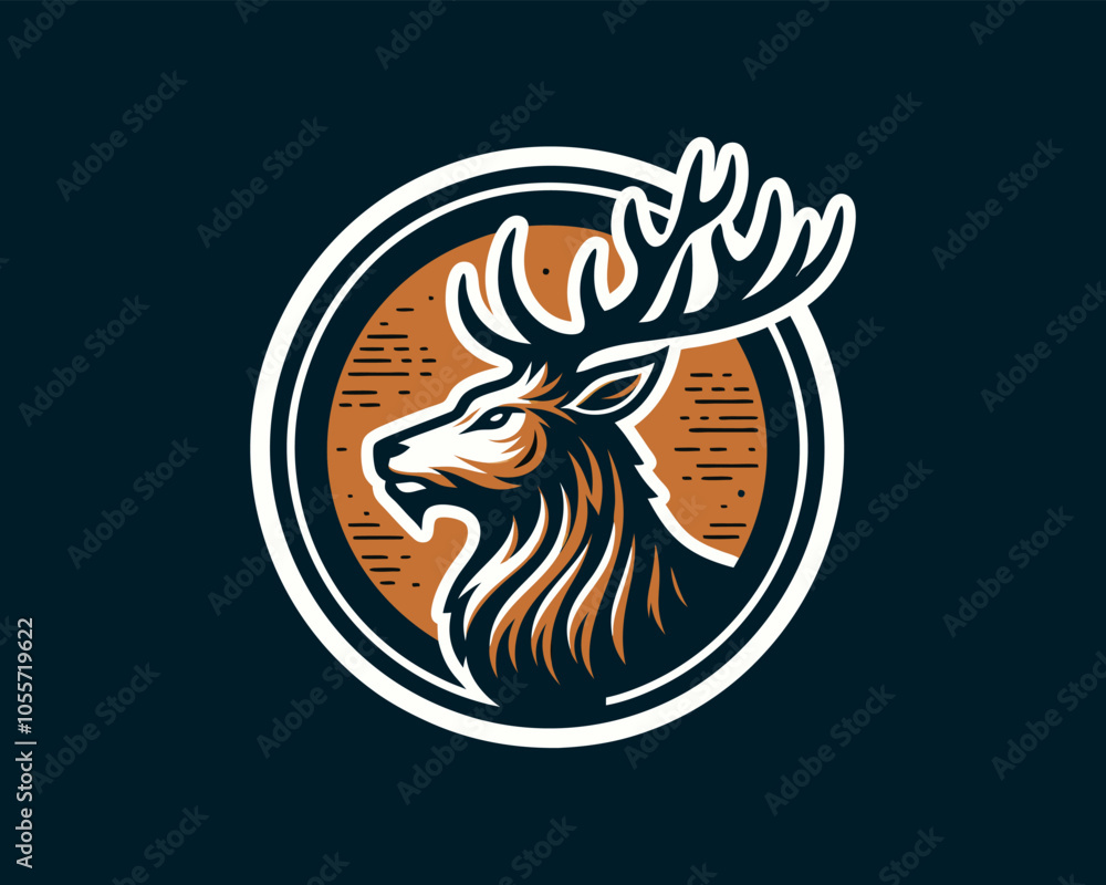 Deer logo vector template. Deer head logo icon vector illustration. Deer logo design for t-shirts Deer logo vector template. Deer head logo icon vector illustration. Deer logo design for t-shirts