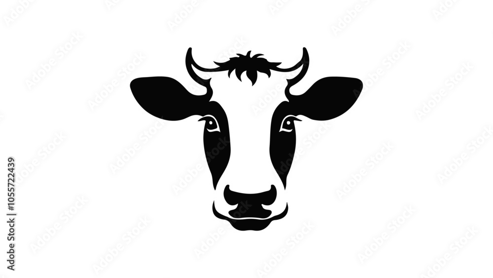 cow head outline shape vector illustration cow head outline shape vector illustration