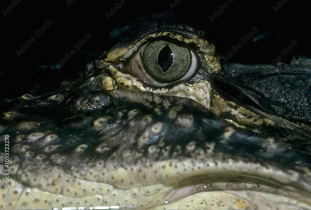 Crocodile Relaxing in Water Under the Sun Crocodile Relaxing in Water Under the Sun