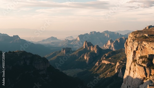 Majestic mountain landscape at dusk