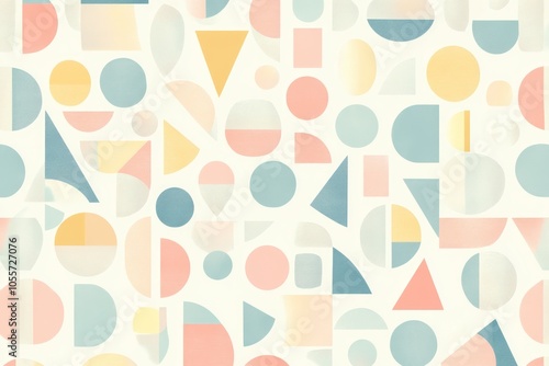 A soft, pastel-toned geomet...