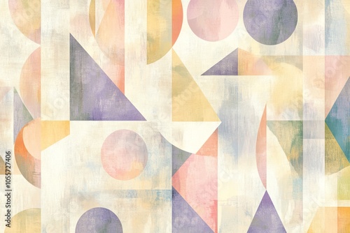 A soft, pastel-toned geomet...