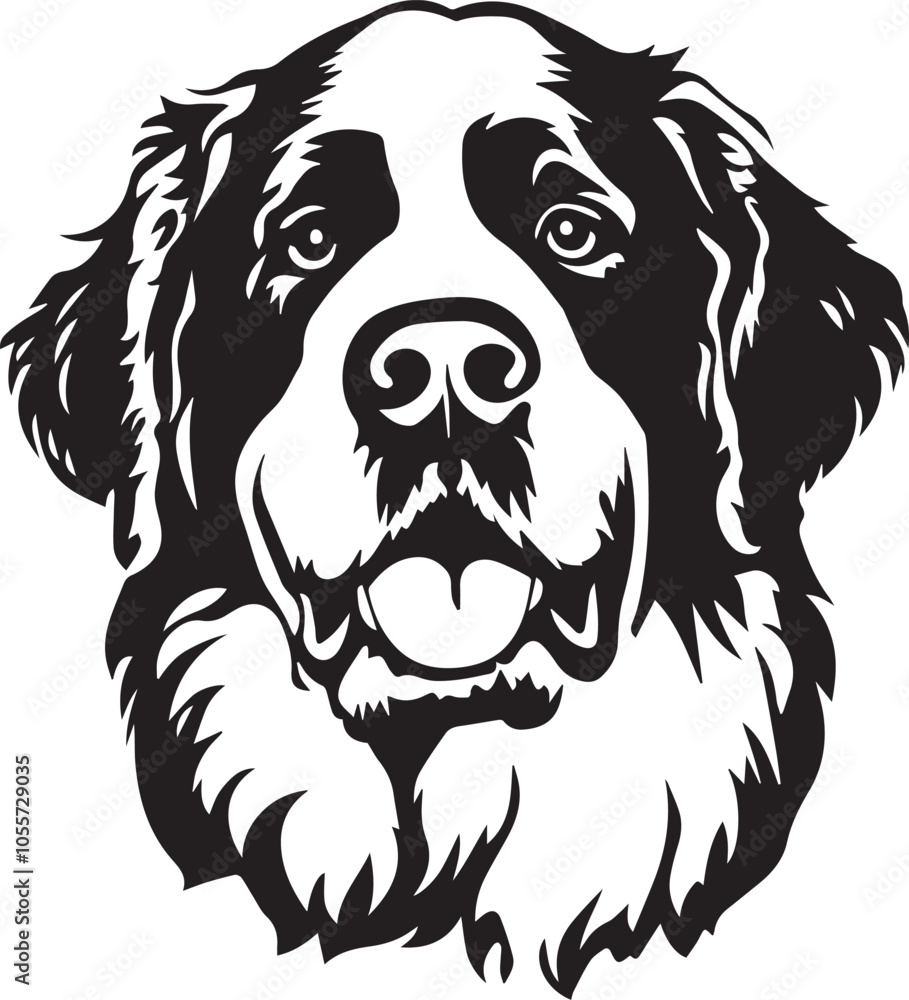 Fototapeta premium illustration of a Saint Bernard dog