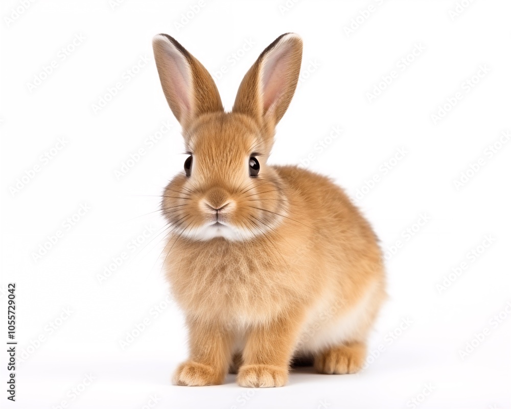 Adorable Brown Bunny with Fluffy Fur Adorable Brown Bunny with Fluffy Fur
