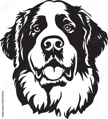 illustration of a Saint Bernard dog