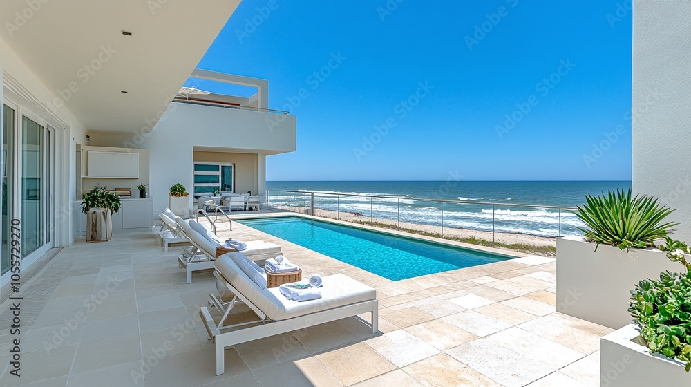 Rooftop with Infinity Pool and Ocean View: A penthouse rooftop ...