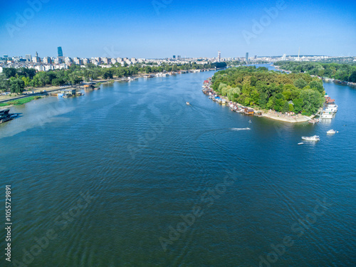 Sava river, Belgrade, Serbia, Ada Medjica