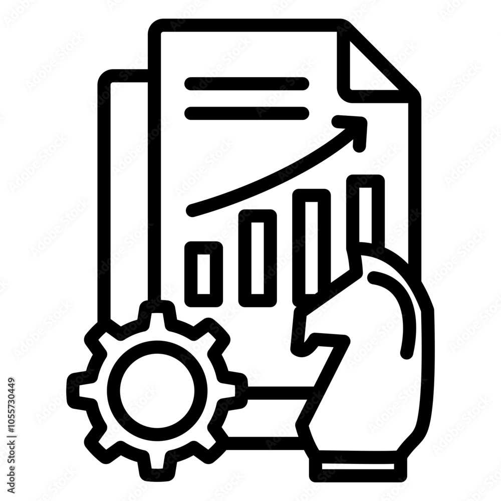 Strategic Planning Outline Icon Strategic Planning Outline Icon