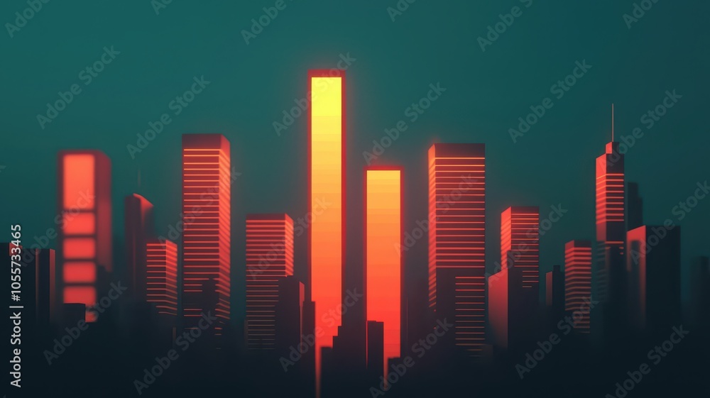 A glowing bar chart illustrating financial growth set against a dynamic, modern background. A glowing bar chart illustrating financial growth set against a dynamic, modern background.