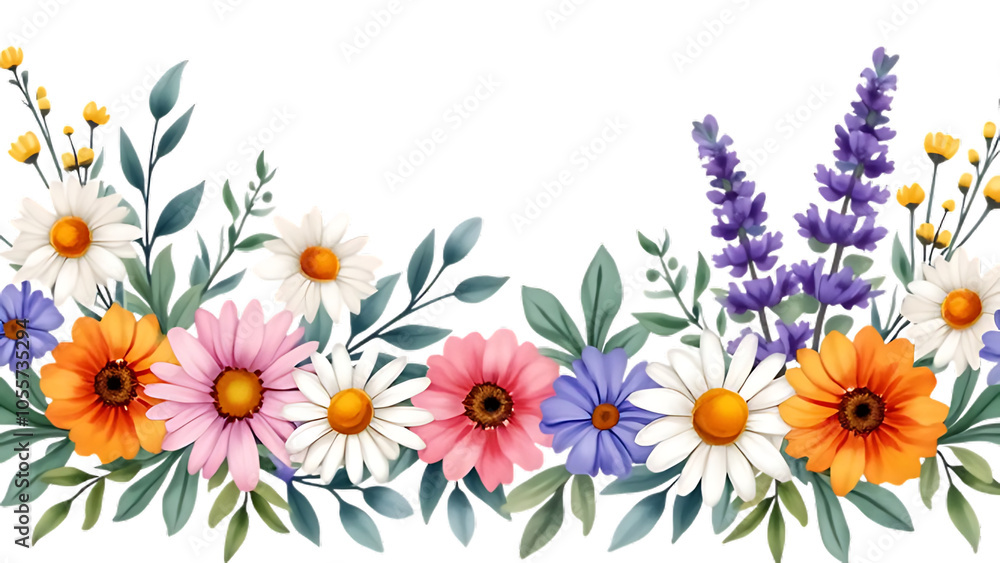 spring flowers border spring flowers border