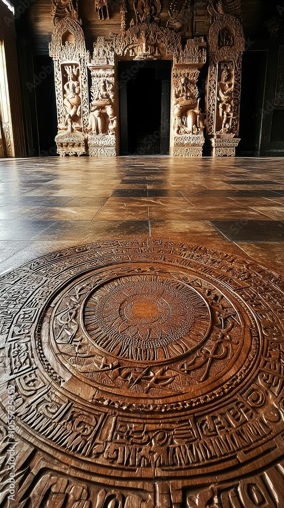 Obraz premium Artistic Floor Plates with Intricate Designs