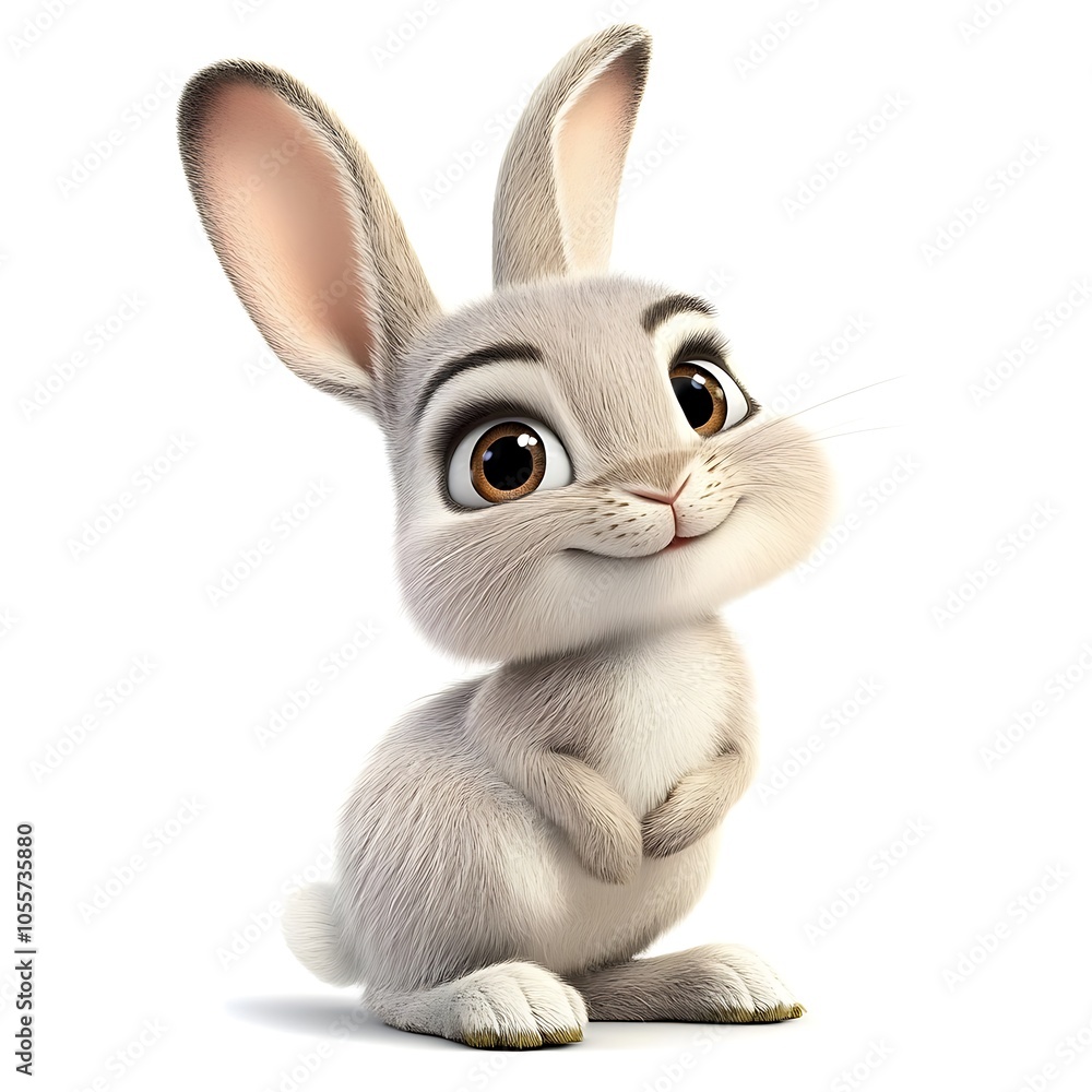 A cartoon rabbit happily hopping beside its owner, who is holding a carrot and looking delighted on a white background. A cartoon rabbit happily hopping beside its owner, who is holding a carrot and looking delighted on a white background.