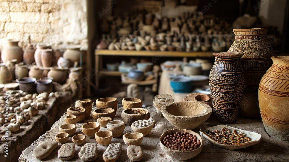 Fototapeta premium Visual Comparison of Ancient Philistine Artifacts