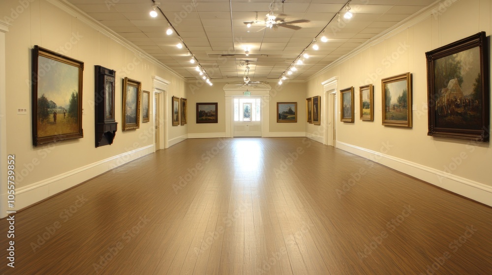 Bright and Spacious Art Gallery Interior Bright and Spacious Art Gallery Interior