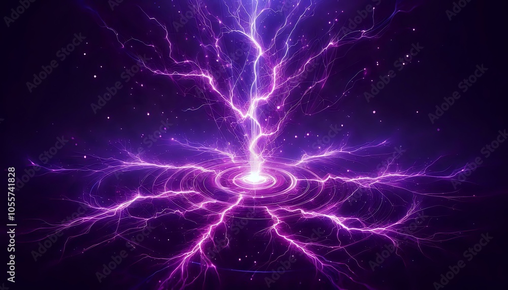 Stunning Purple Lightning Strikes Through Dark Sky
Stunning Purple Lightning Strikes Through Dark Sky
