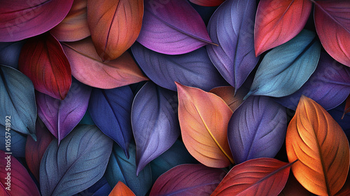 Wallpaper Mural Close-up of vibrant autumn leaves in shades of red, orange, and yellow, creating a textured and colorful natural background. Torontodigital.ca