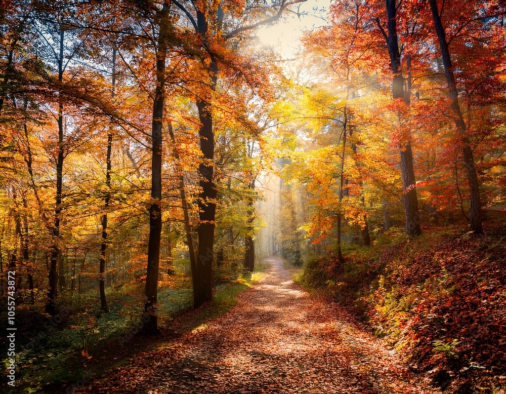 Beautiful view of the forest on a sunny day. Autumn landscape. Carpathians. Ukraine, Europe Beautiful view of the forest on a sunny day. Autumn landscape. Carpathians. Ukraine, Europe