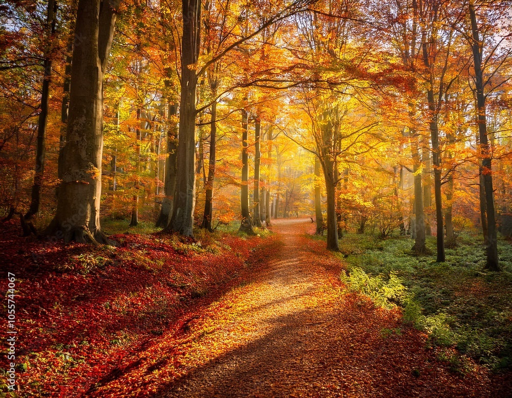 Beautiful view of the forest on a sunny day. Autumn landscape. Carpathians. Ukraine, Europe Beautiful view of the forest on a sunny day. Autumn landscape. Carpathians. Ukraine, Europe