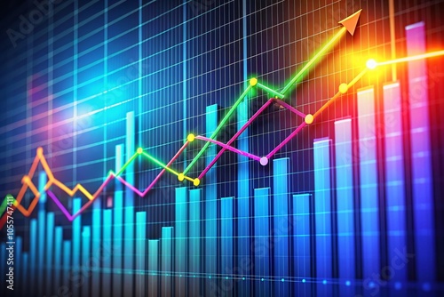 Business Growth Graph Illustration with Upward Trend for Data Analysis and Reporting