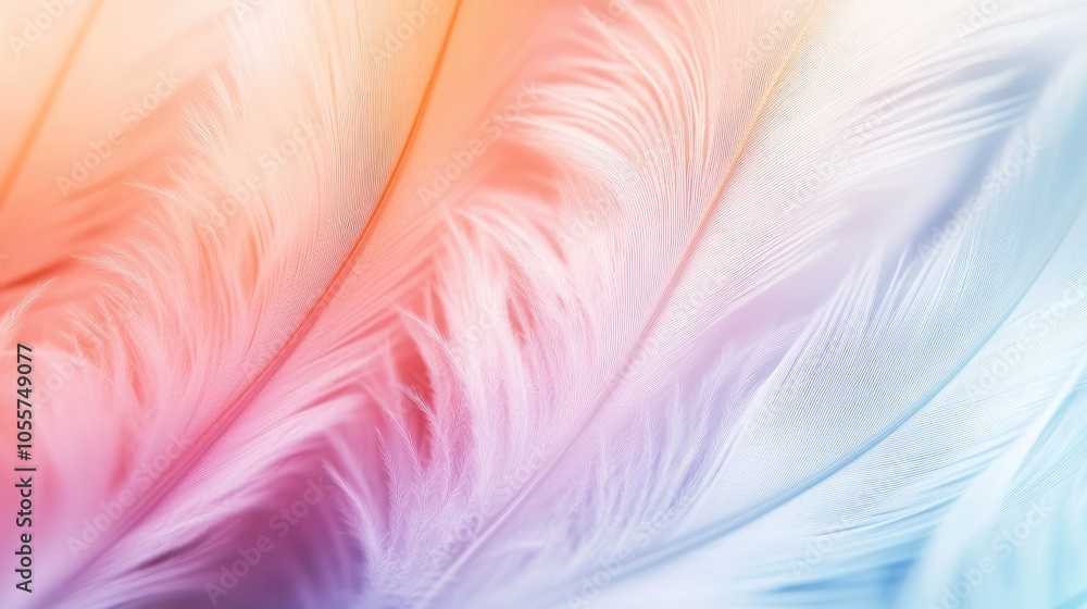 Soft colored feather background with a blurred effect ideal for graphic design projects Soft colored feather background with a blurred effect ideal for graphic design projects