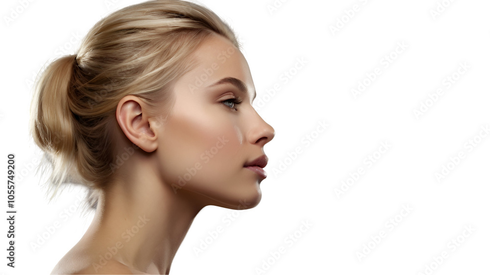 A woman side face png phot , without background A woman side face png phot , without background