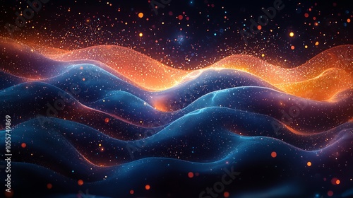 Vibrant Waves of Light and Color in Abstract Formations
