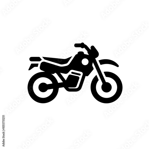 Motorcycle Vector Graphic Perfect for Transportation Themes
