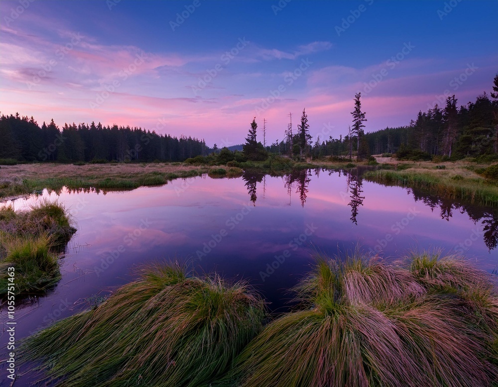 Obraz premium Morning by the lake in northern Sweden